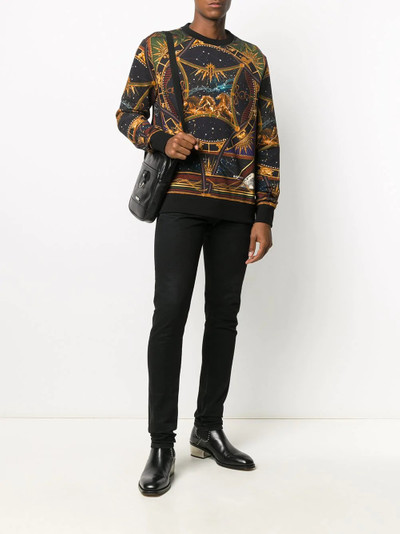 Balmain zodiac and horses-print sweatshirt outlook