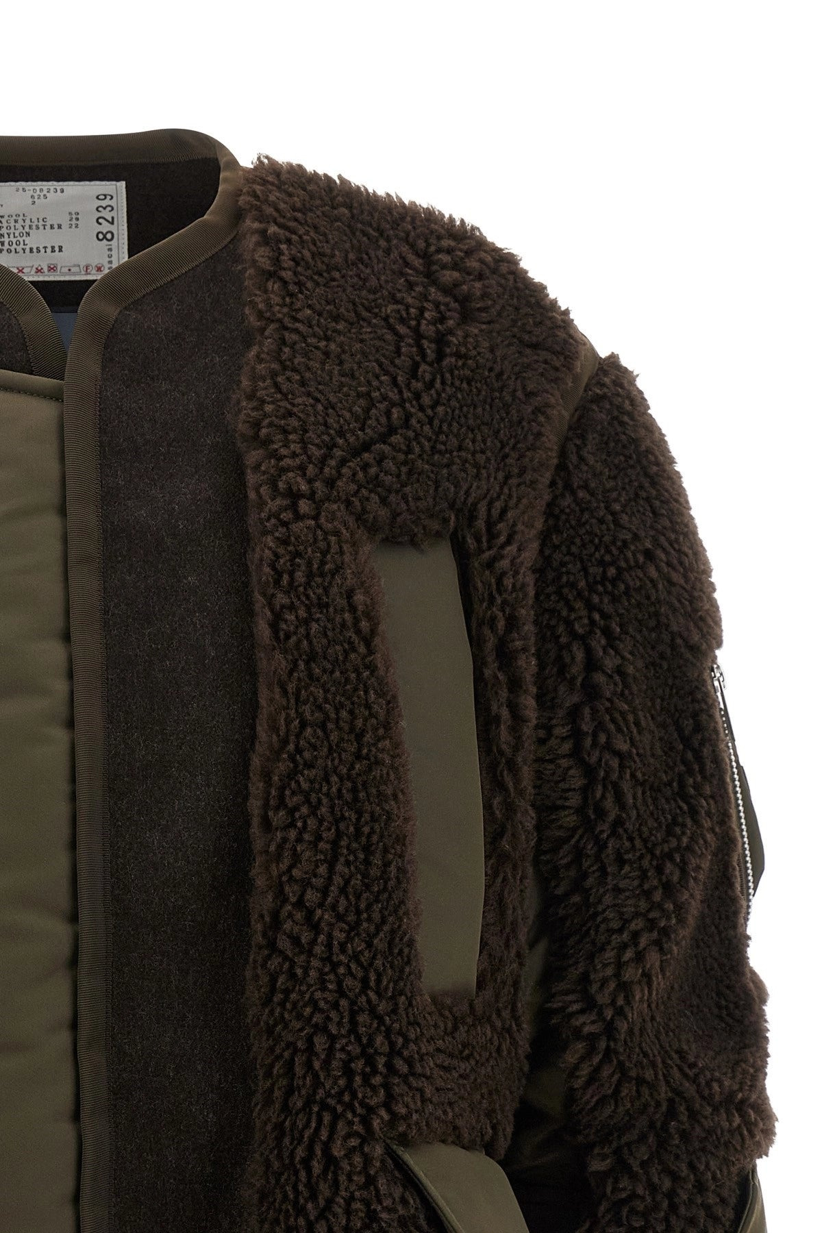 Sacai Women Shearling Bomber Jacket - 3