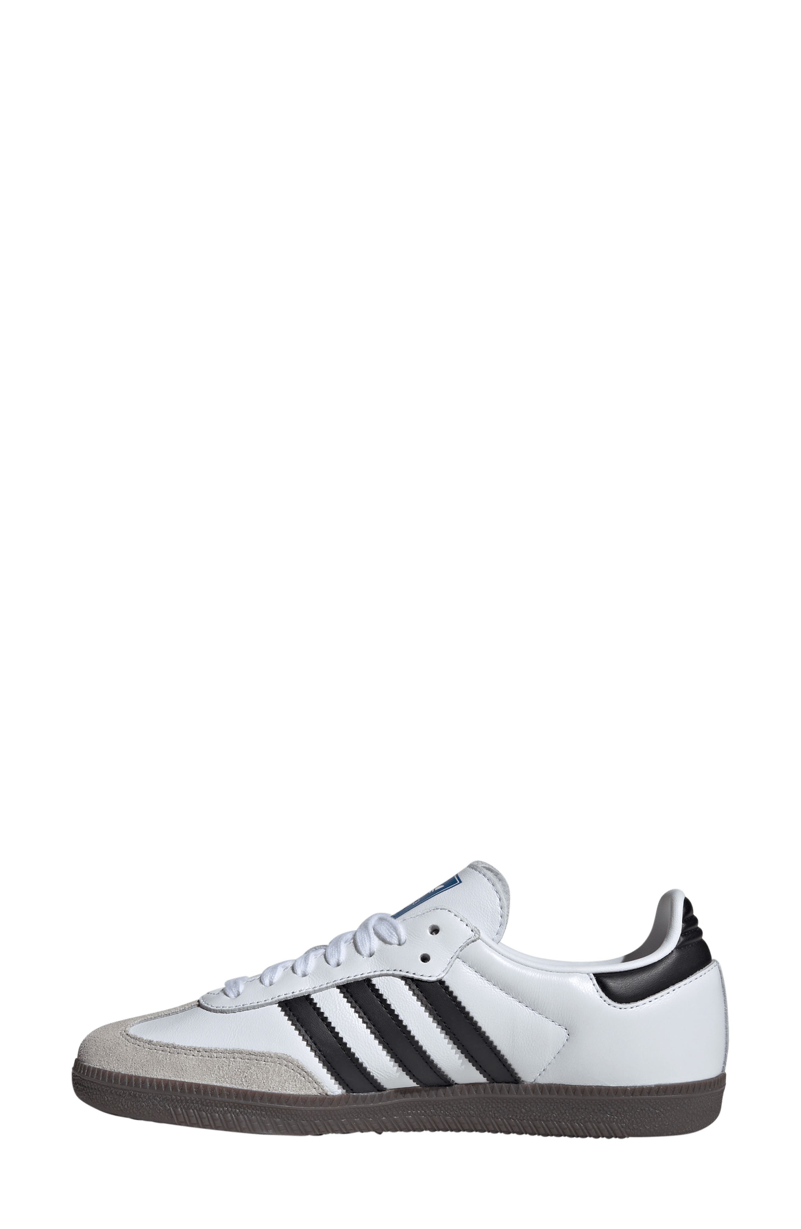 adidas Samba OG Sneaker in White/Black/Clear Granite at Nordstrom - 6