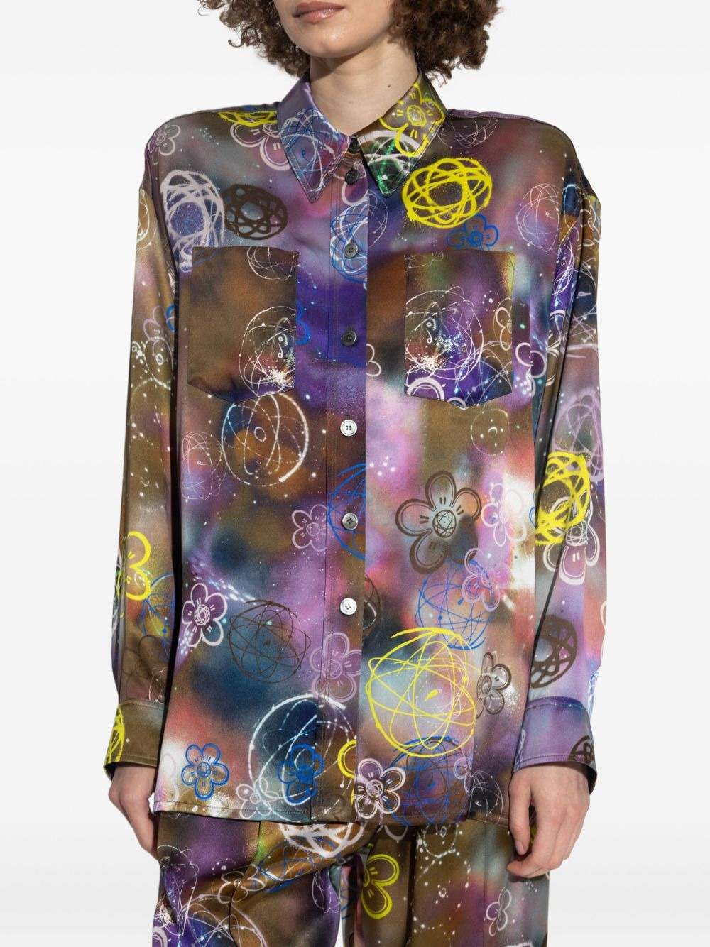 x Futura 2000 floral-atom shirt - 3