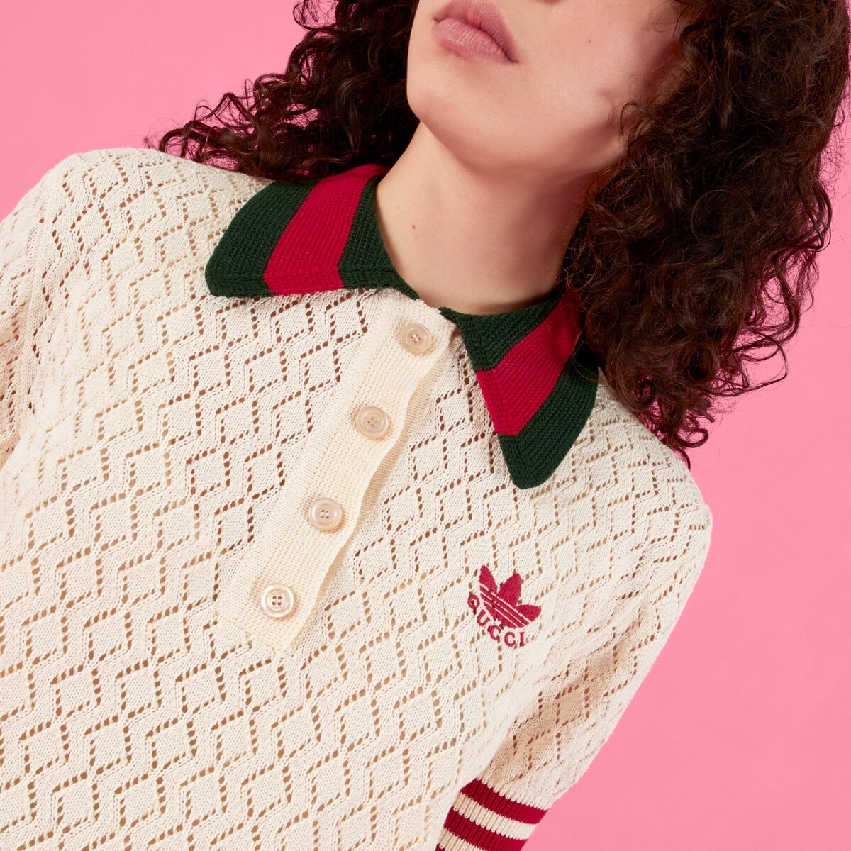 adidas x Gucci cotton polo - 4