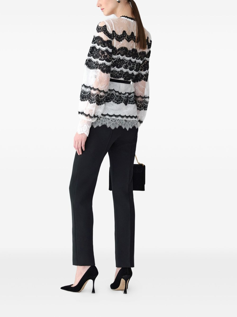 lace-embellished top - 3