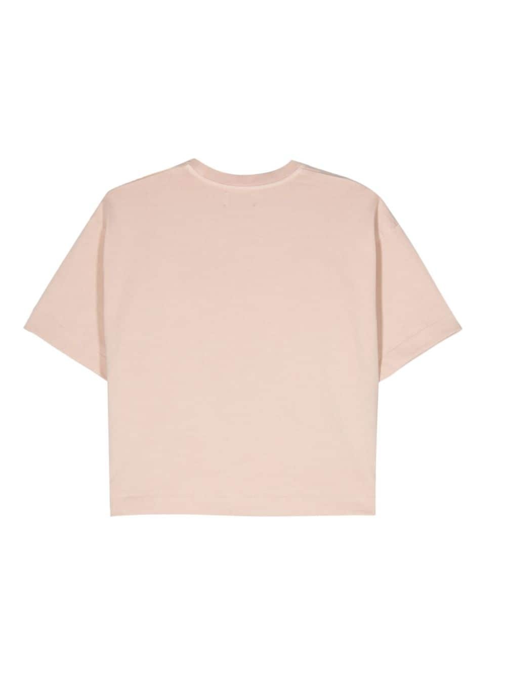 logo-debossed cotton T-shirt - 2