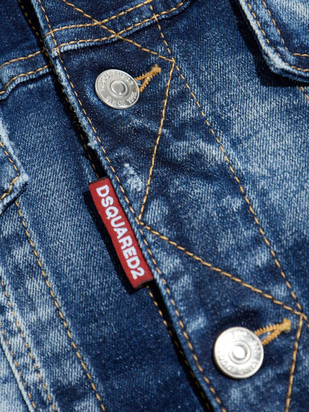 distressed denim jacket - 5