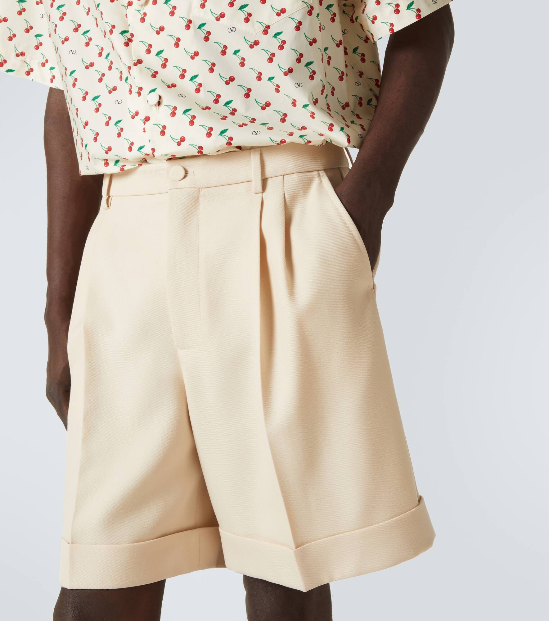 Wool gabardine Bermuda shorts - 5