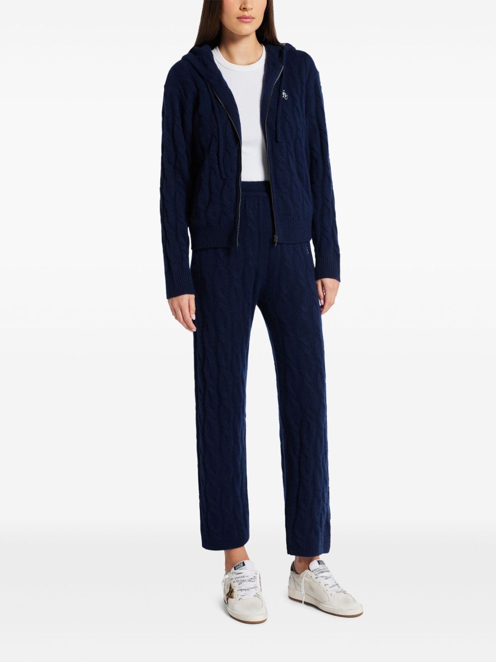 logo-embroidered cardigan - 2
