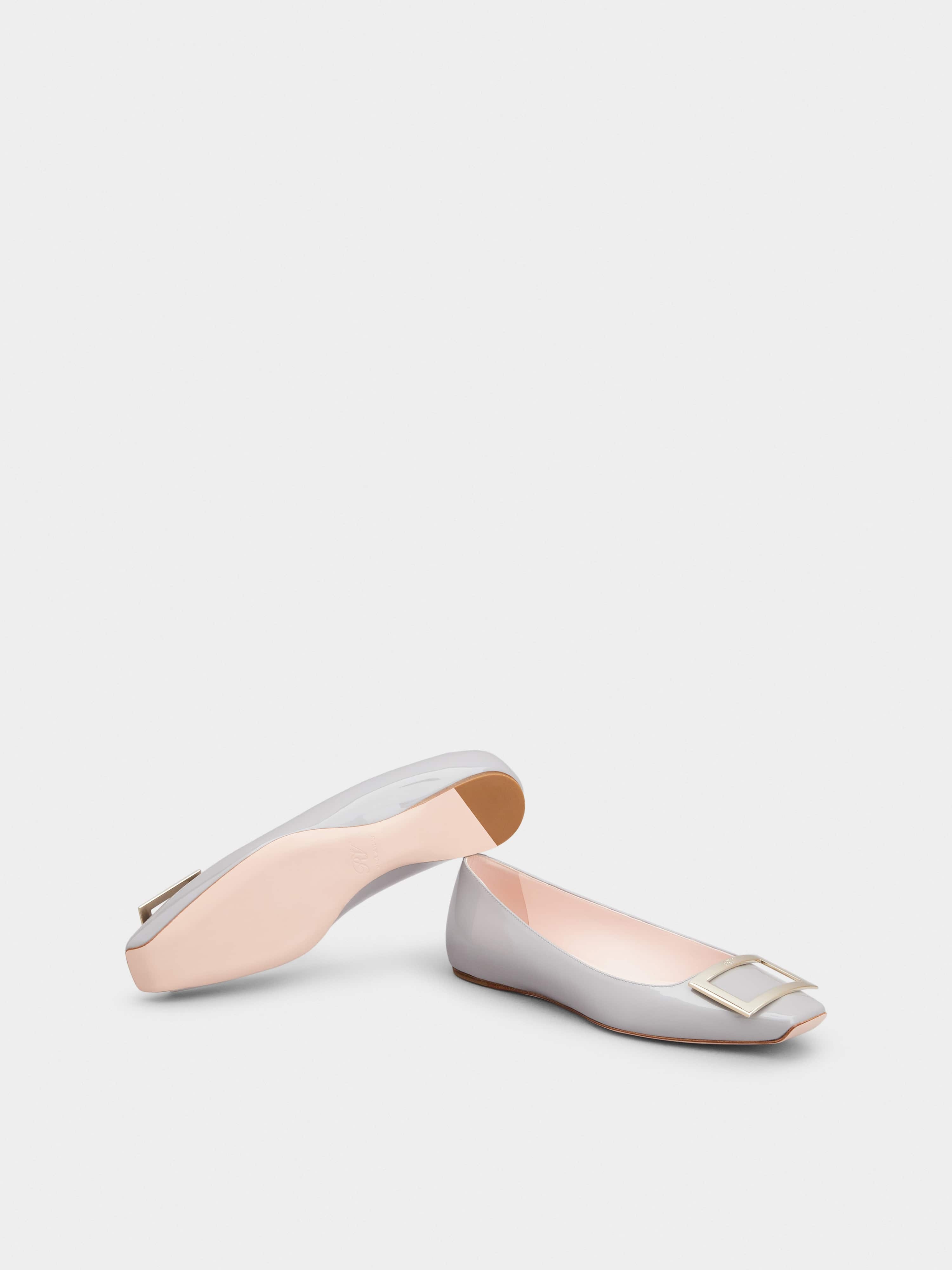 Trompette Metal Buckle Ballerinas in Patent Leather - 6