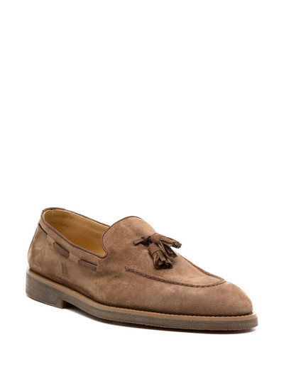 Brunello Cucinelli tasselled suede loafers outlook