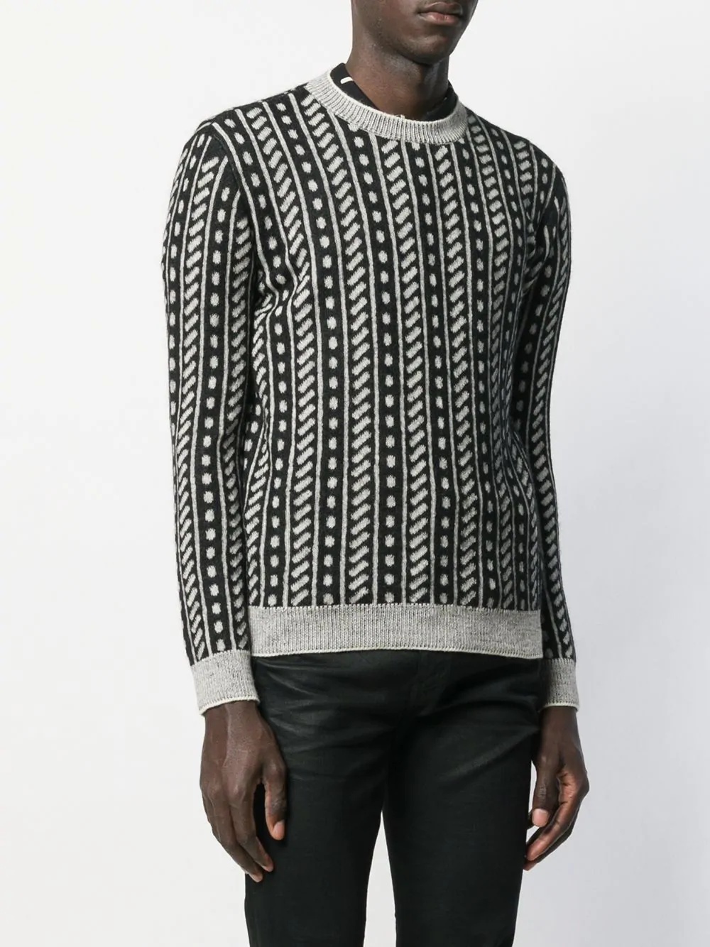 trompe l’oeil stripe sweater - 3