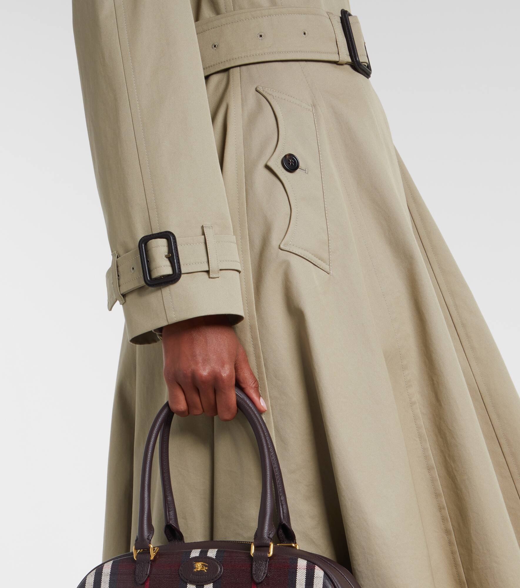 Cotton gabardine trench coat - 6