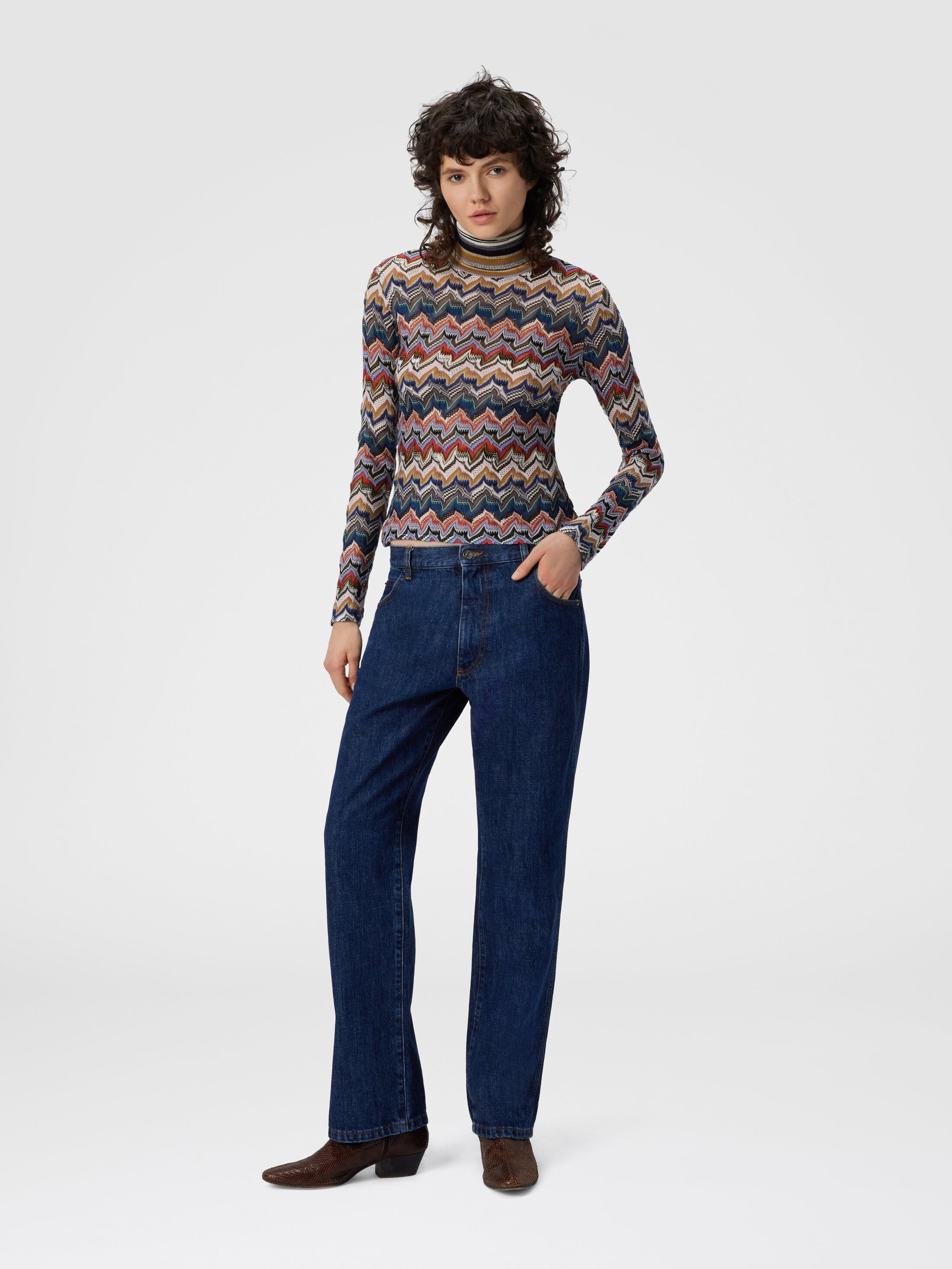 Missoni Slim Fit High-neck Sweater In Embroidered Lace in Multicoloured at Nordstrom - 2