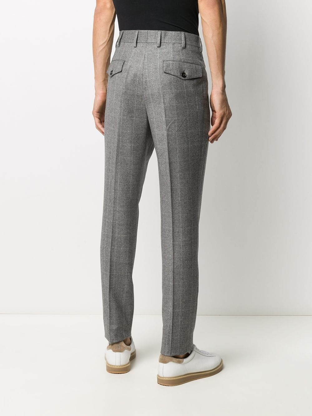 checked tailored trousers - 4