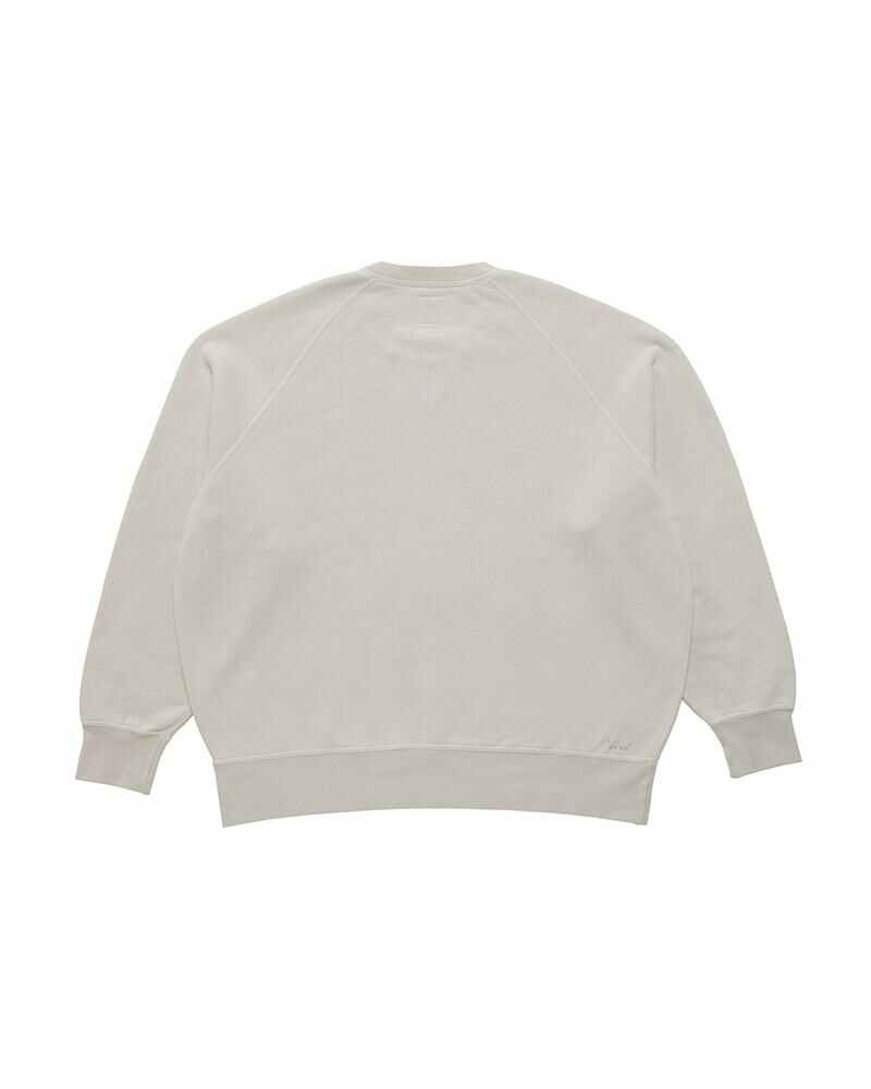 visvim AMPLUS SWEAT L/S DMGD W OFF WHITE outlook