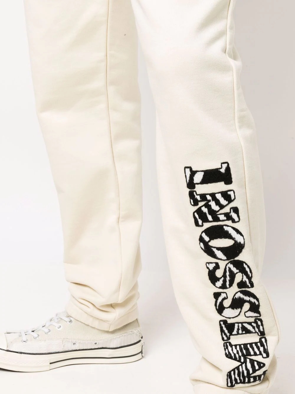 appliqué-logo drawstring joggers - 5