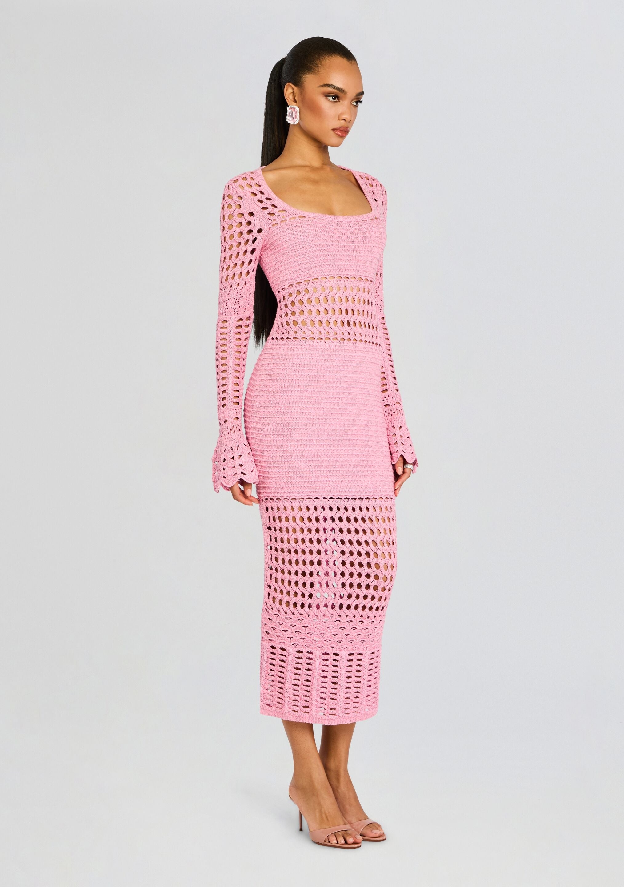 AIRIE KNIT CROCHET DRESS - 3