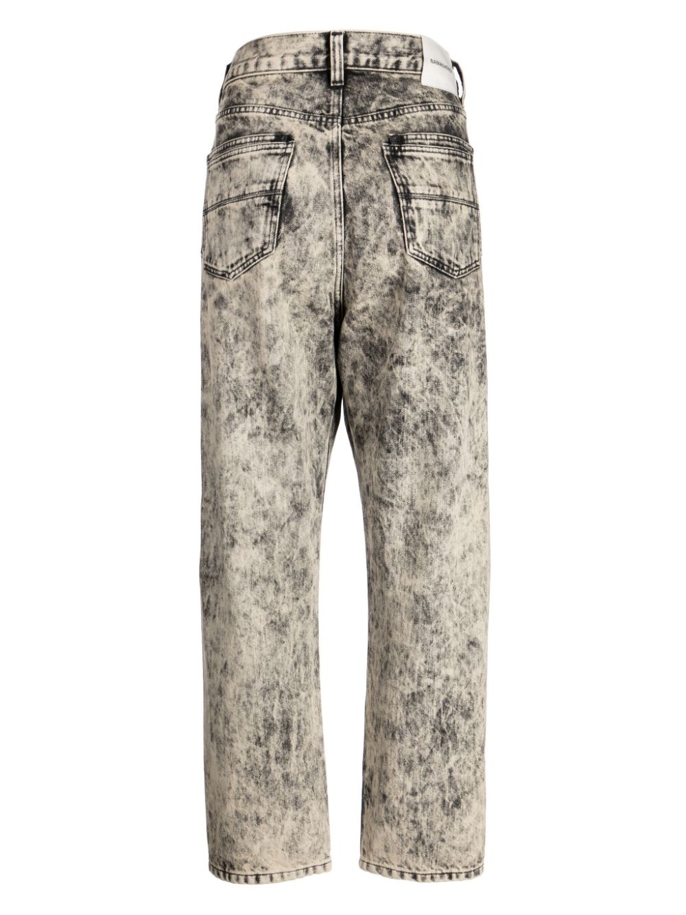 bleached straight-leg jeans - 2