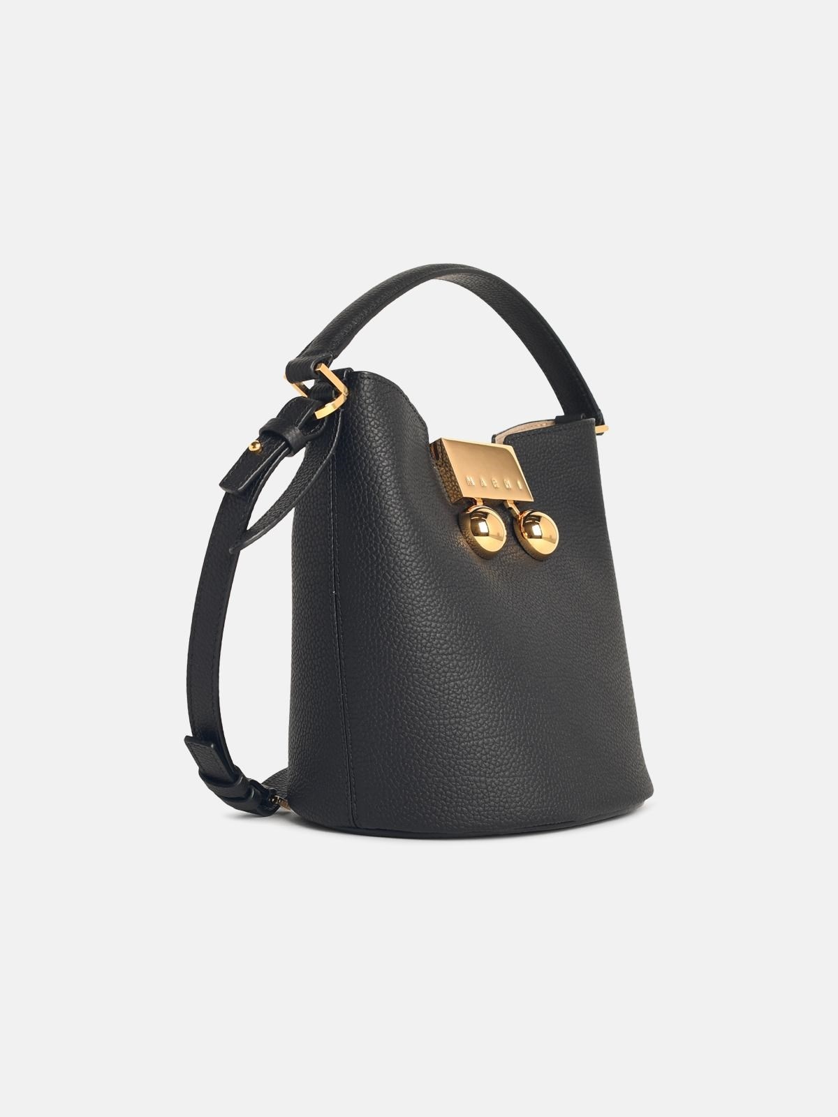 'TRUNKAROO' BLACK LEATHER BAG - 2