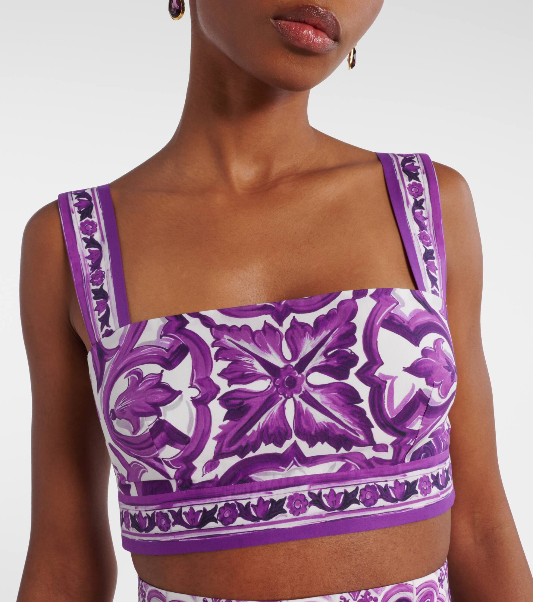 Majolica cotton poplin bra top - 4