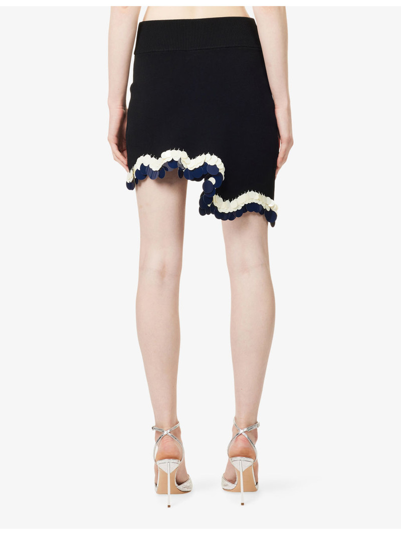 Casey Sequinned Stretch-Knit Mini Skirt 4
