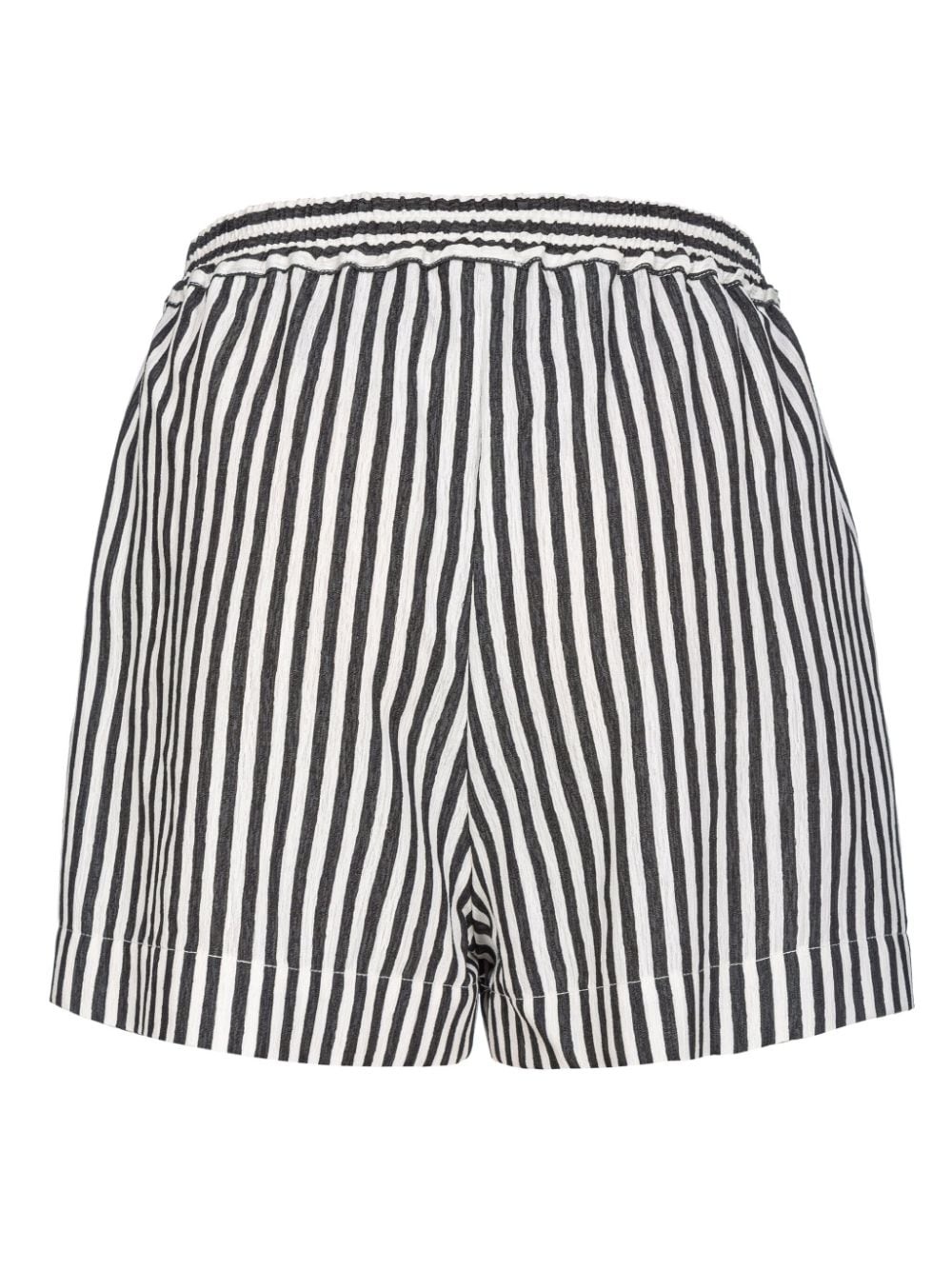 striped pleated shorts - 3