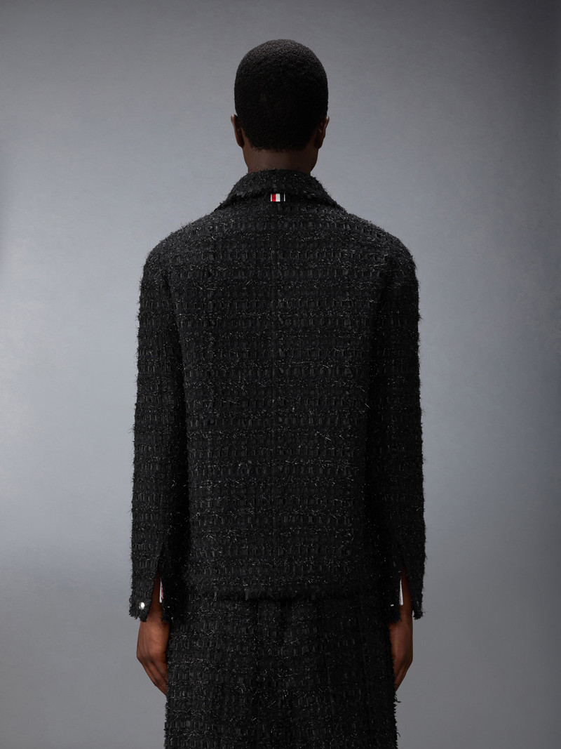 SATIN RIBBON TWEED FRAY EDGE UTILITY JACKET 3