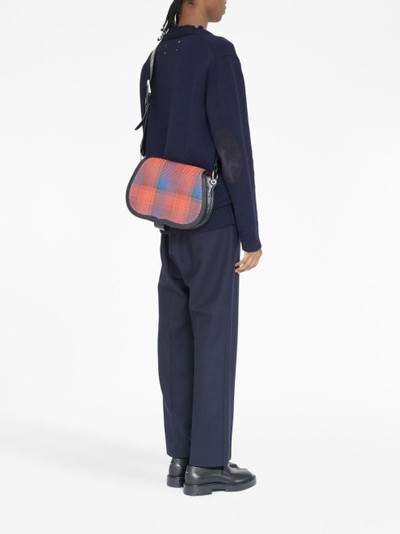 Maison Margiela grid-pattern leather shoulder bag outlook