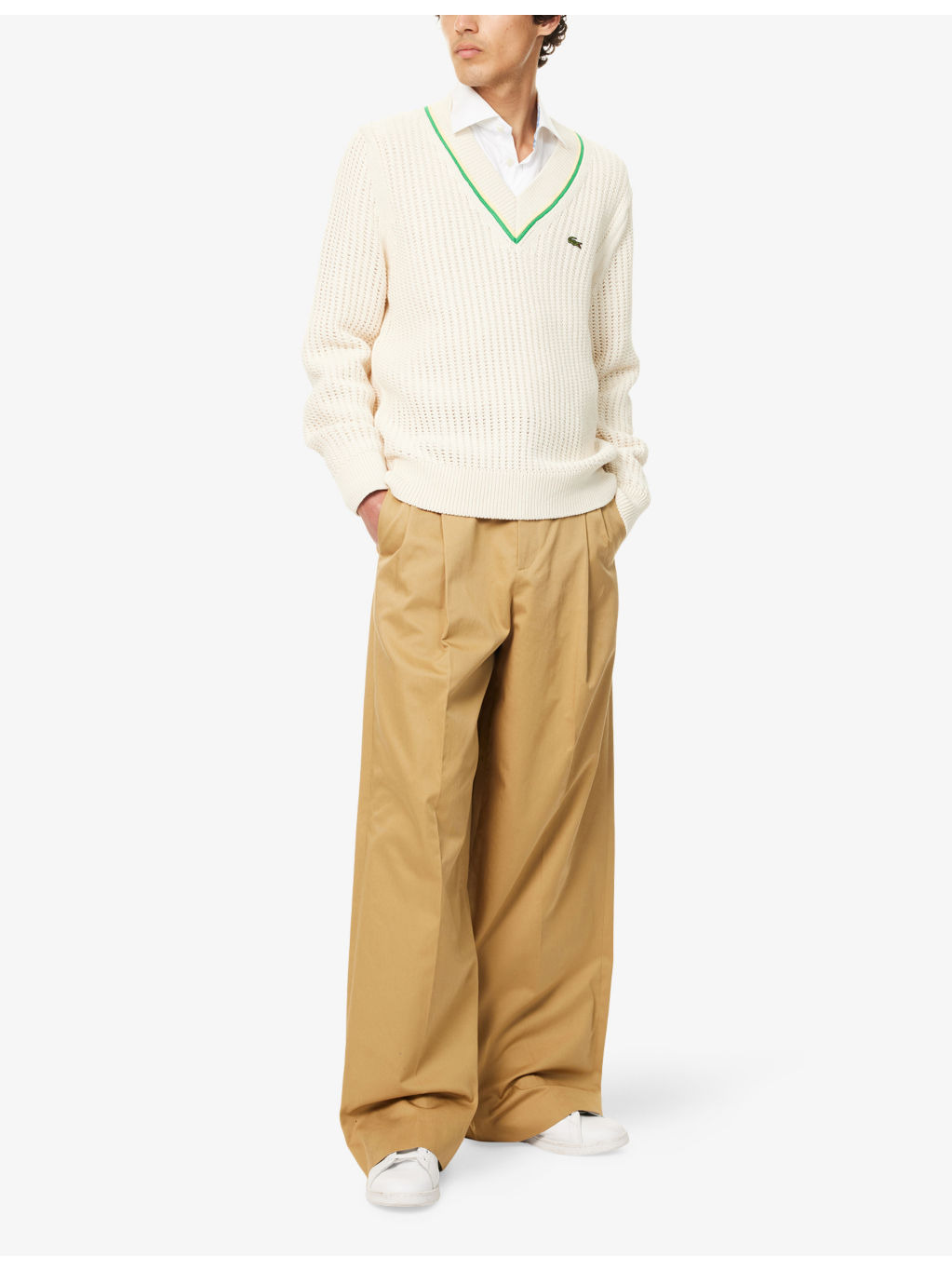 Regular-Fit V-Neck Cotton-Blend Jumper - 2