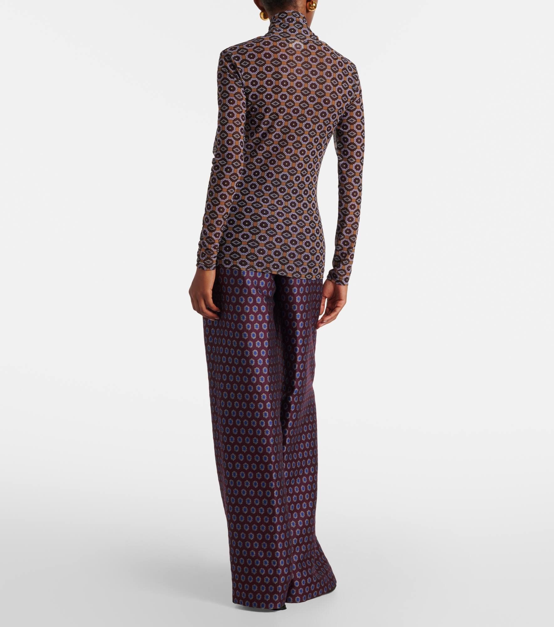 Printed turtleneck top - 3