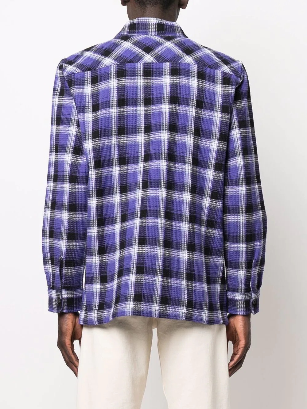 plaid-check print shirt - 4