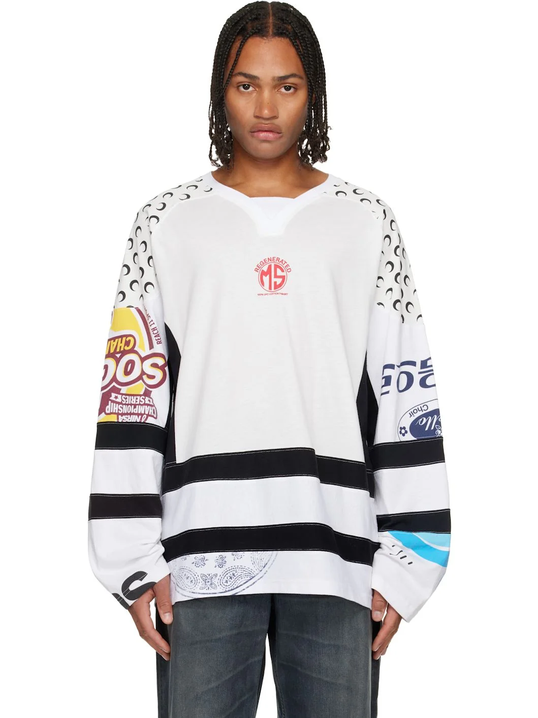 White Regenerated Graphic Jersey T-shirt - 1