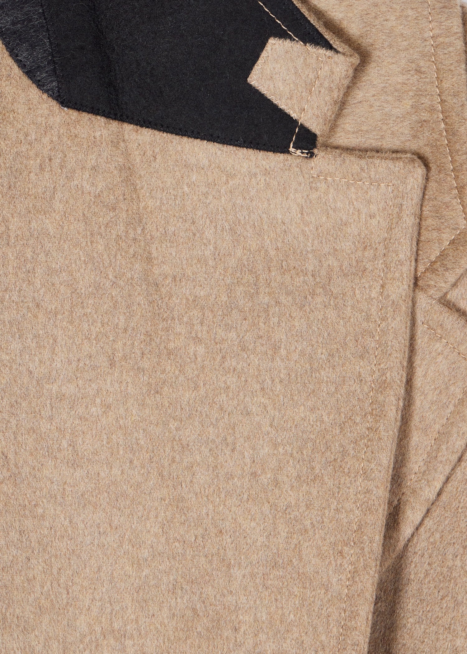 Women's Oatmeal Wool-Cashmere Blend Double-Breasted Coat - 2