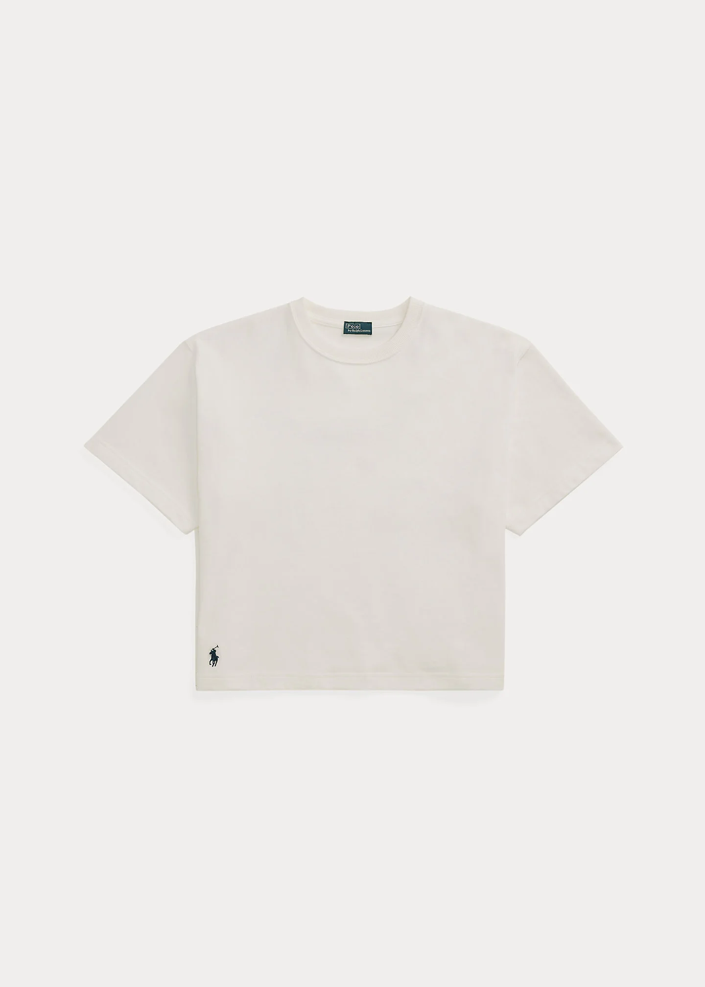 Relaxed Crop Fit Cotton Jersey Tee - 1