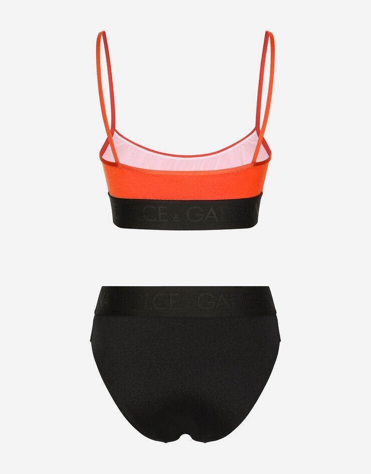 Two-tone bikini with bralette bikini top - 3