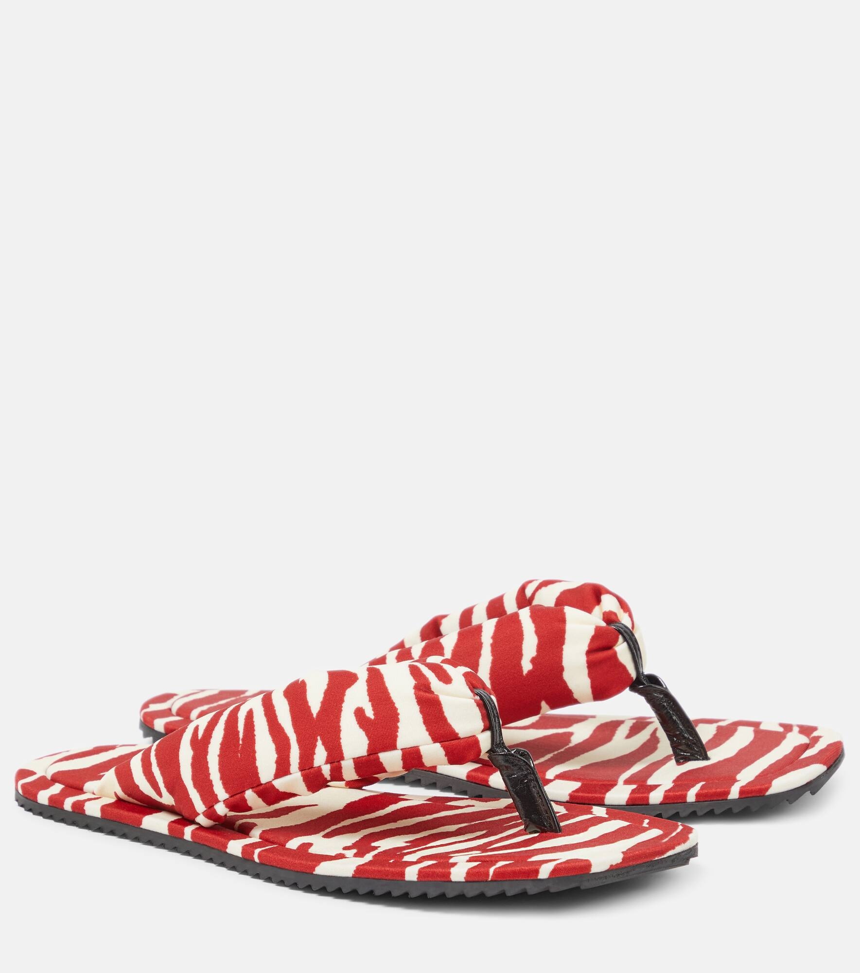 Indie zebra-print thong sandals - 1