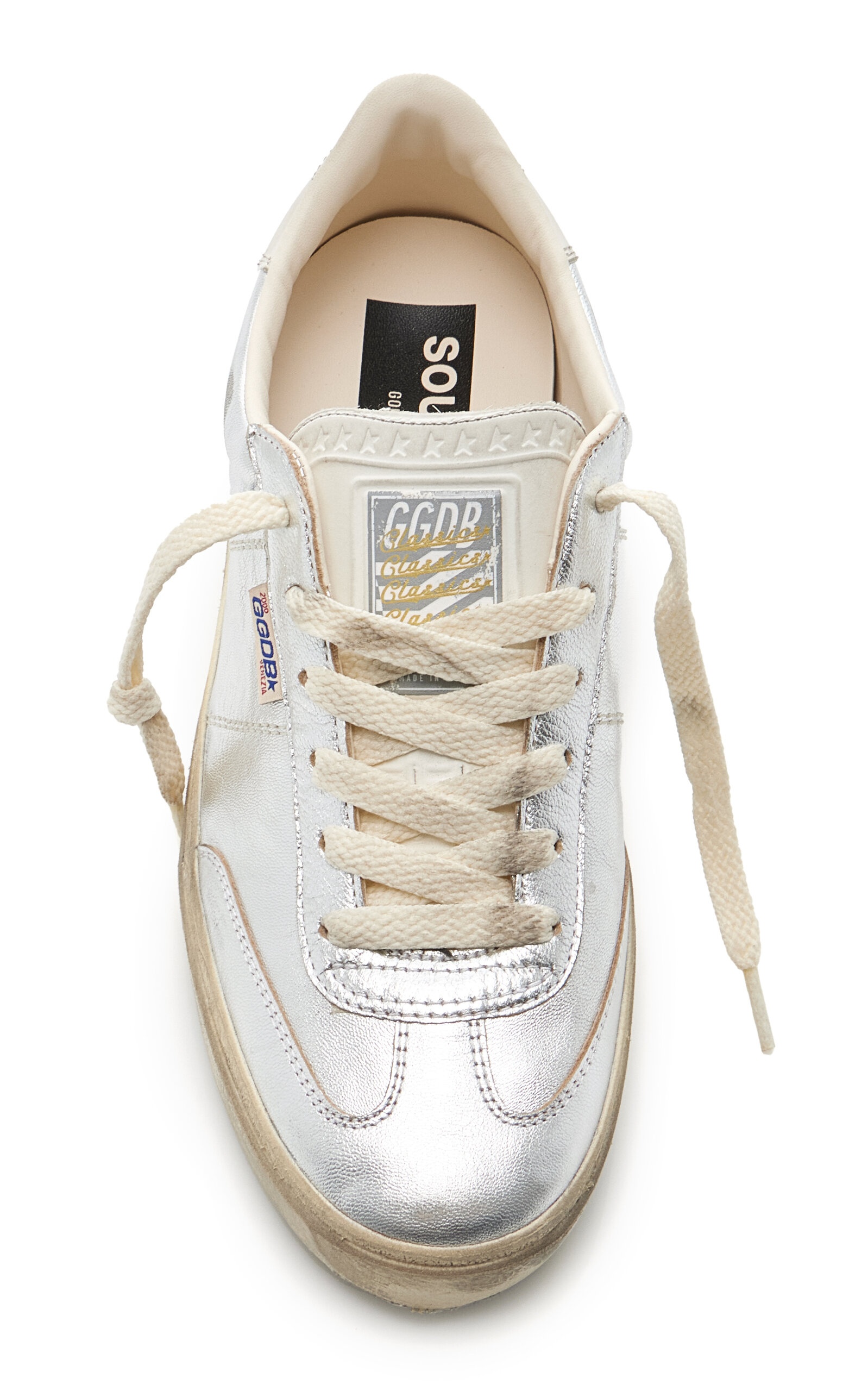 Soul-Star Laminated Leather Sneakers silver - 3