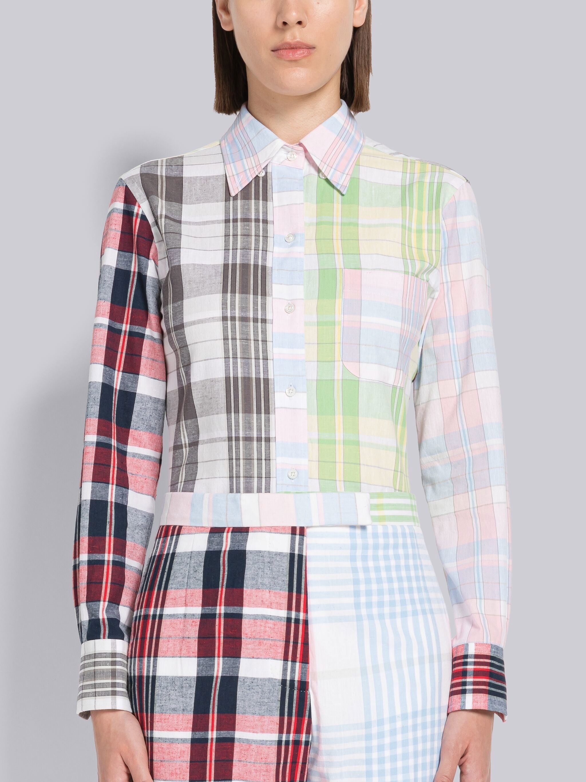 Fun-Mix Madras Point Collar Shirt - 1