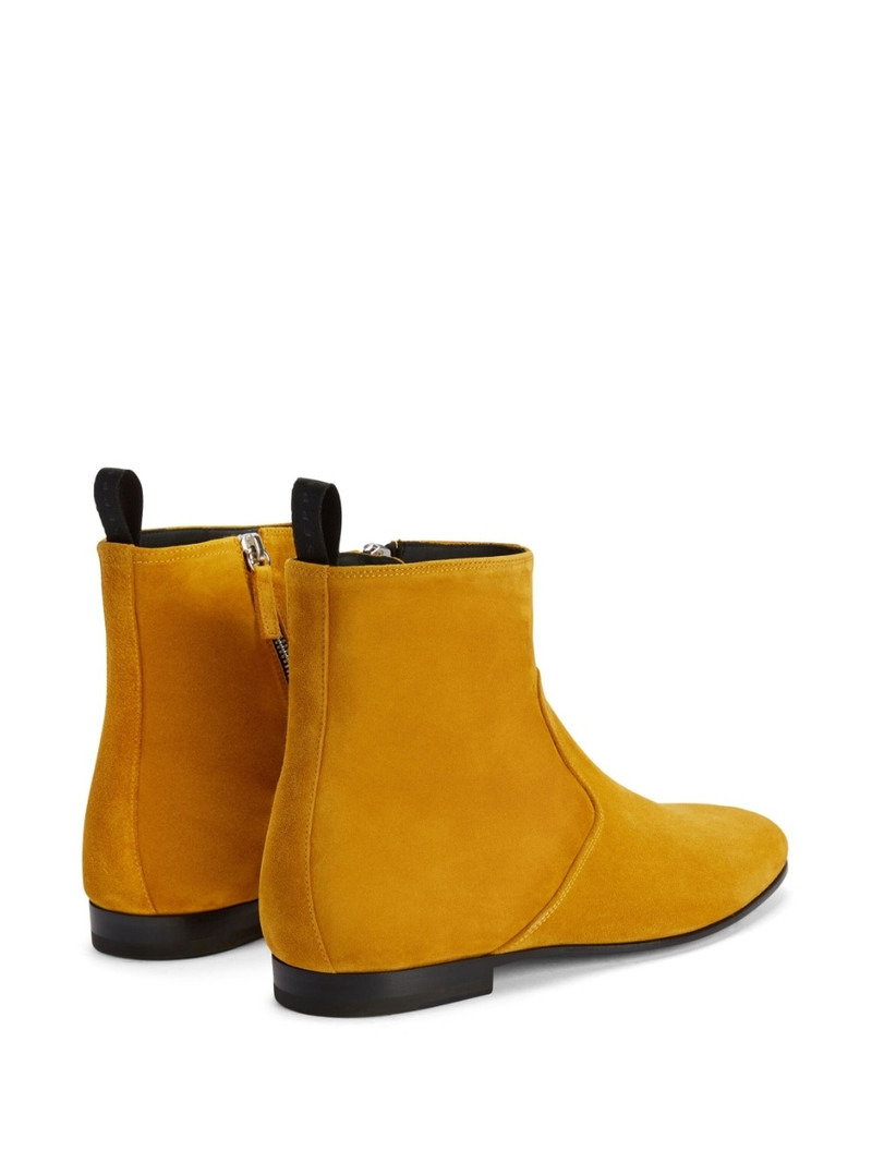 zip-up suede boots 3