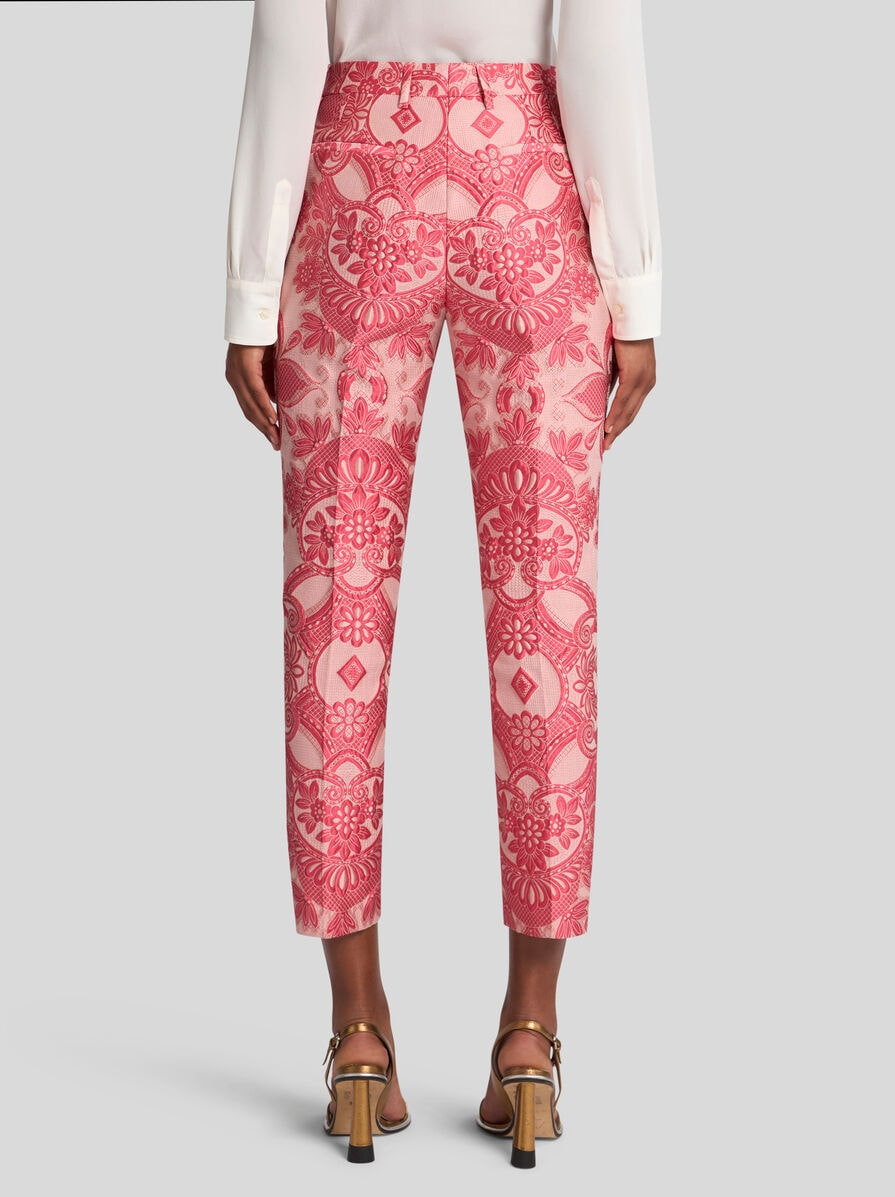 JACQUARD LACE CIGARETTE TROUSERS - 5