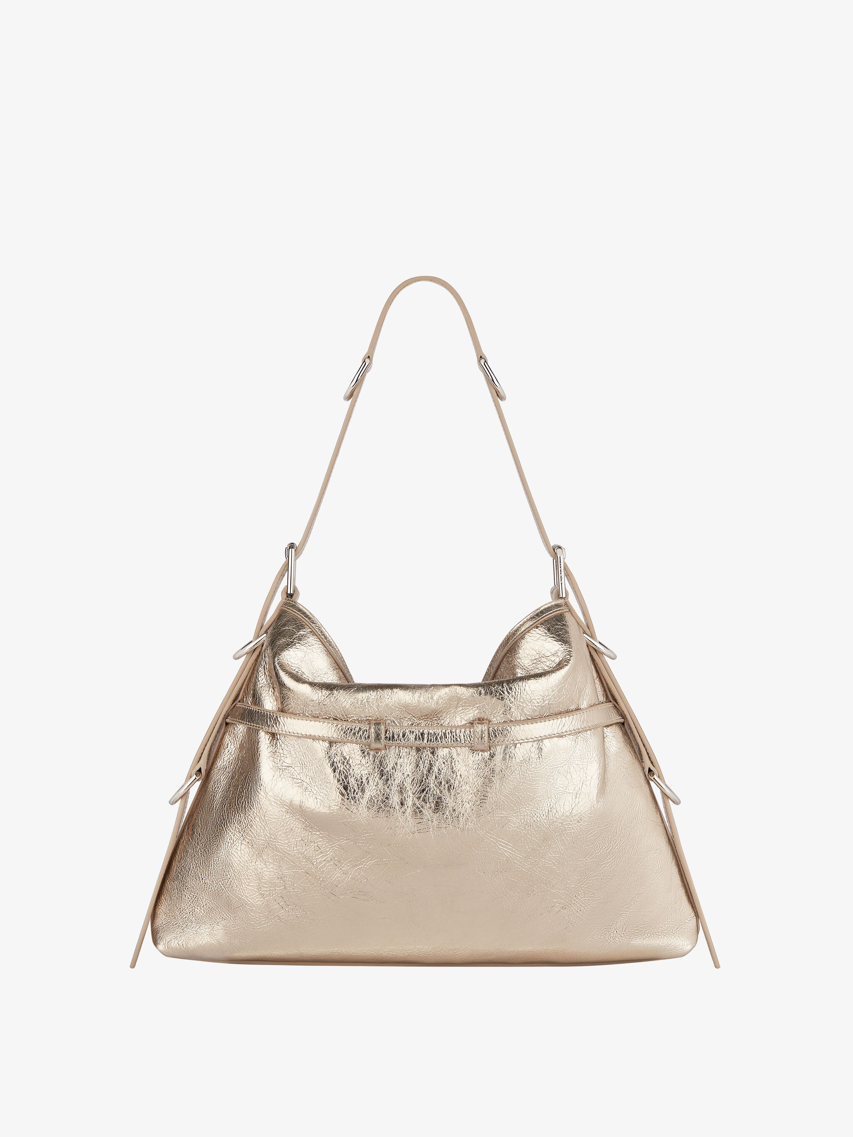 MEDIUM VOYOU BAG IN LAMINATED LEATHER - 3