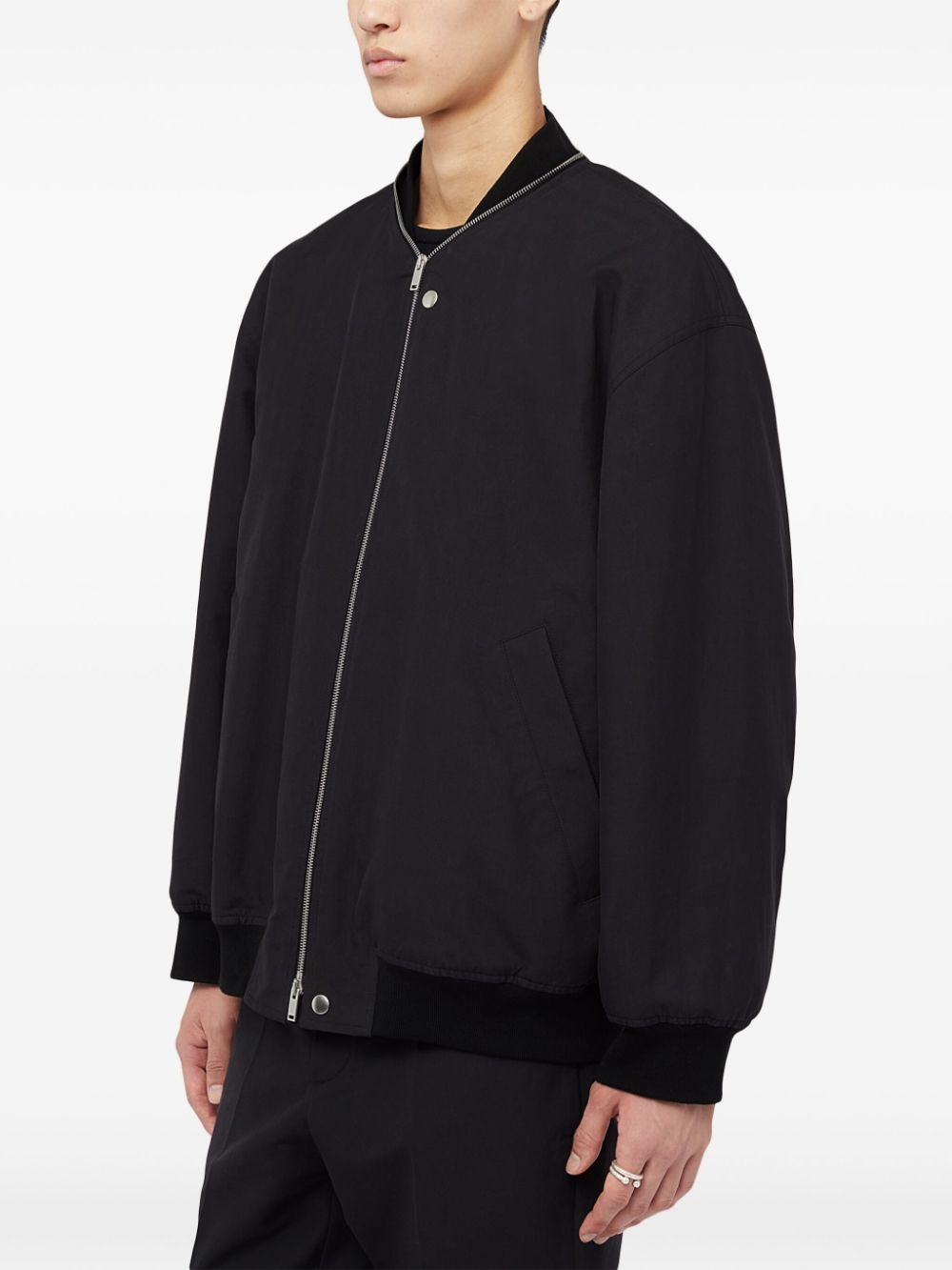 zipped bomber jacket - 3