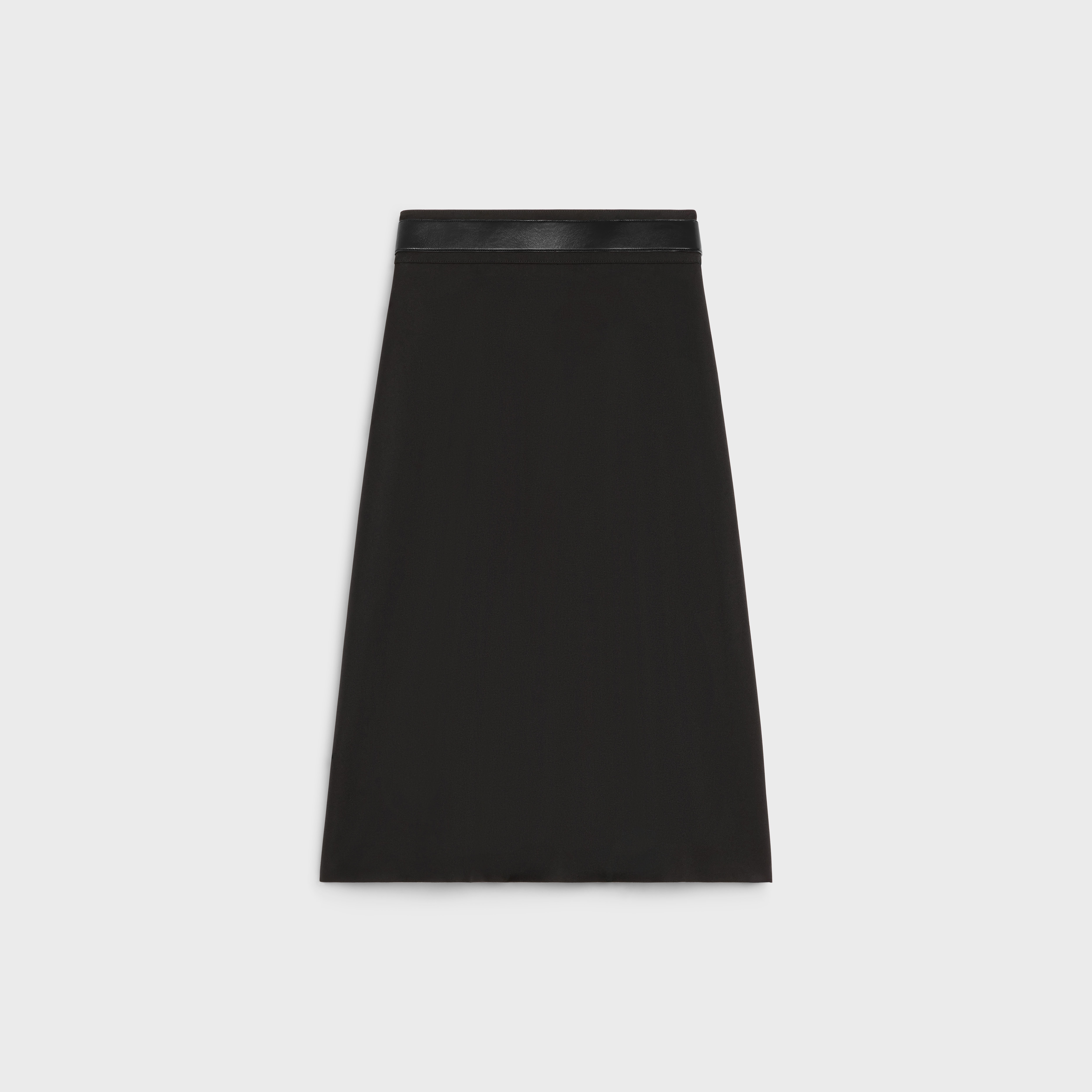 WRAPAROUND SKIRT IN WOOL GABARDINE - 2