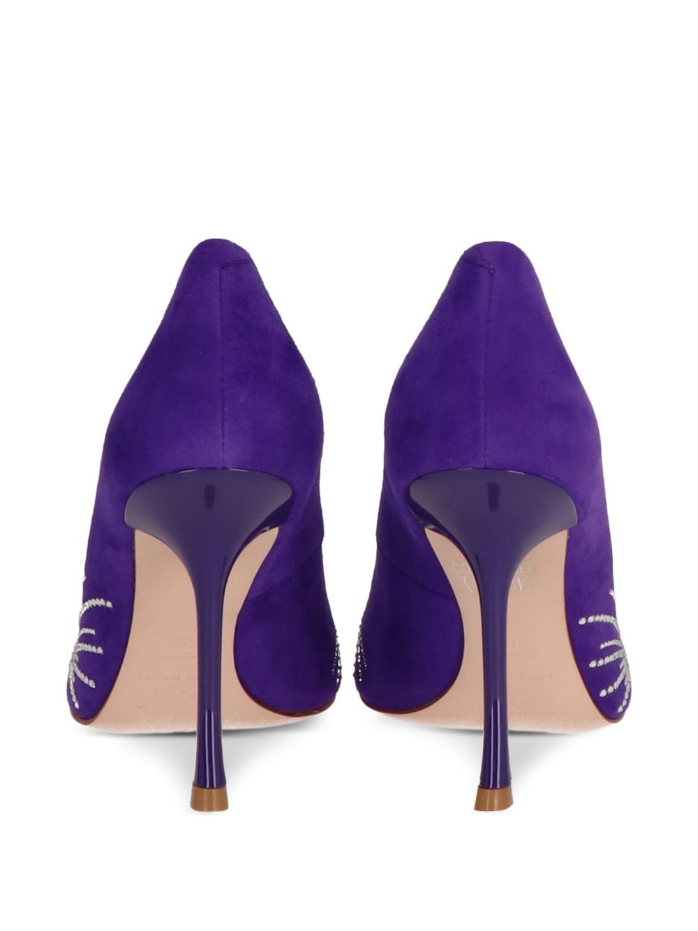 crystal-embellished pointed-toe pumps - 3