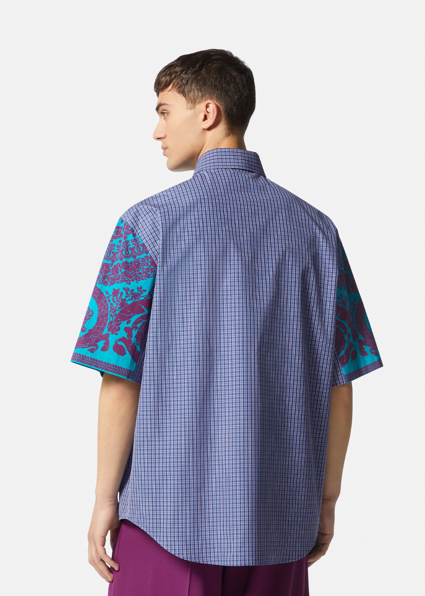 Barocco Silhouette Checked Shirt - 4
