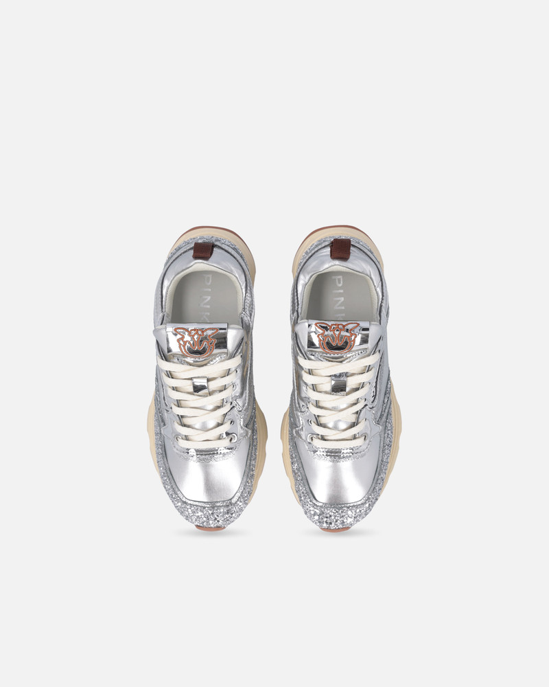 SILVER GLITTERY LAMINATED SNEAKERS 9