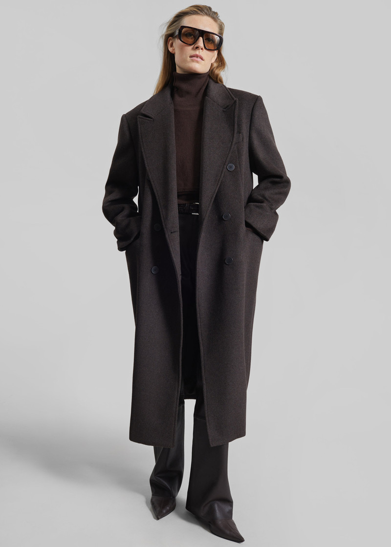 Bellace Wool Coat - Brown 8