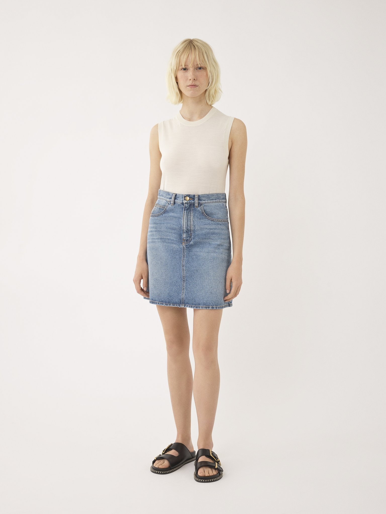 DENIM MINI SKIRT - 3