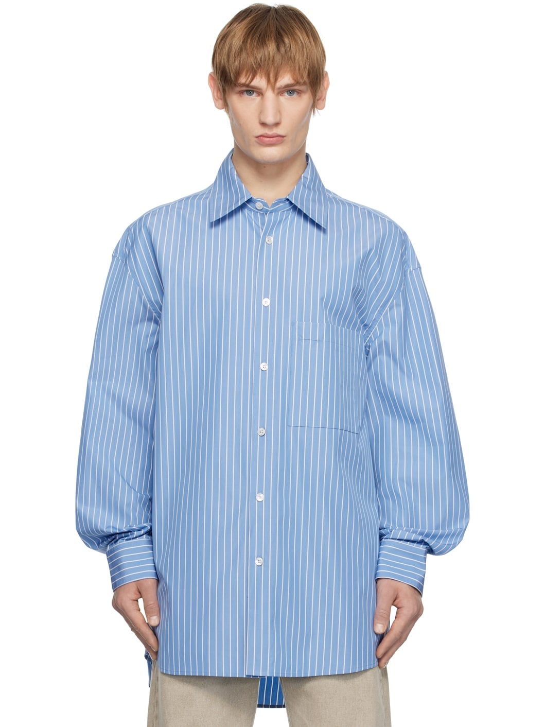 Blue Stripe Essential Shirt - 1