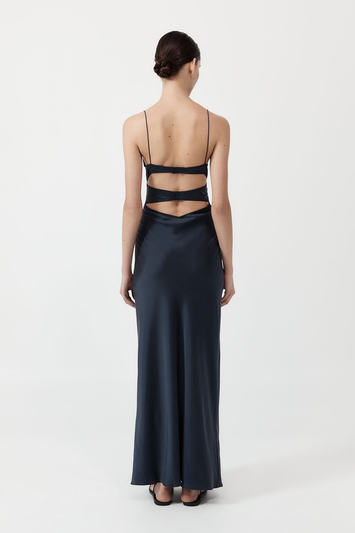Soft Silk Bra Bias Slip - Inkwell - 4