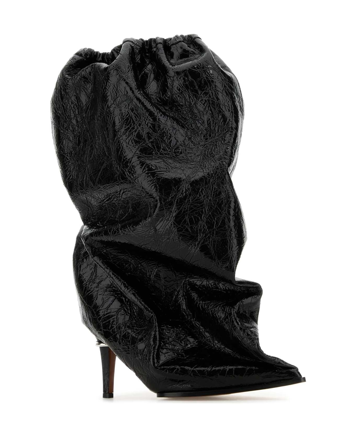 Black Leather Ankle Boots - 2
