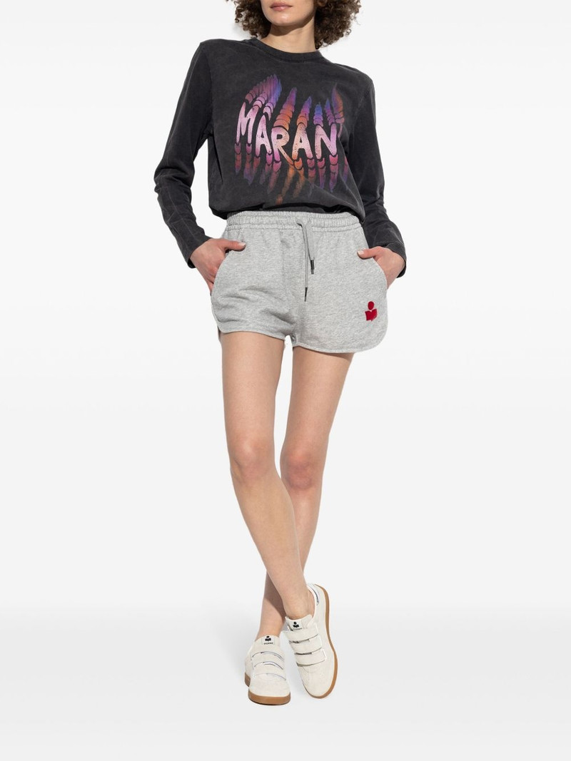 Isabel Marant Étoile Mifa logo-print track shorts outlook